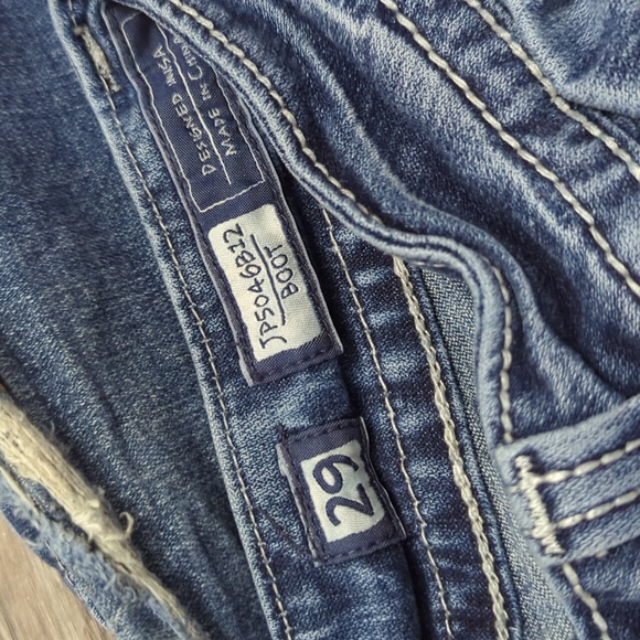 Miss Me Cross Light Wash Boot Cut Jeans - Picture 7 of 8